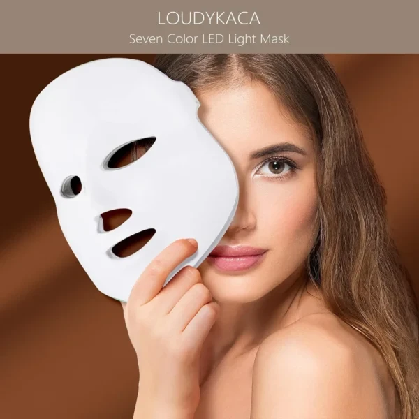 Led Face Mask Light Therapy, Red Light Therapy for Face, 7-1 Colors LED Facial S