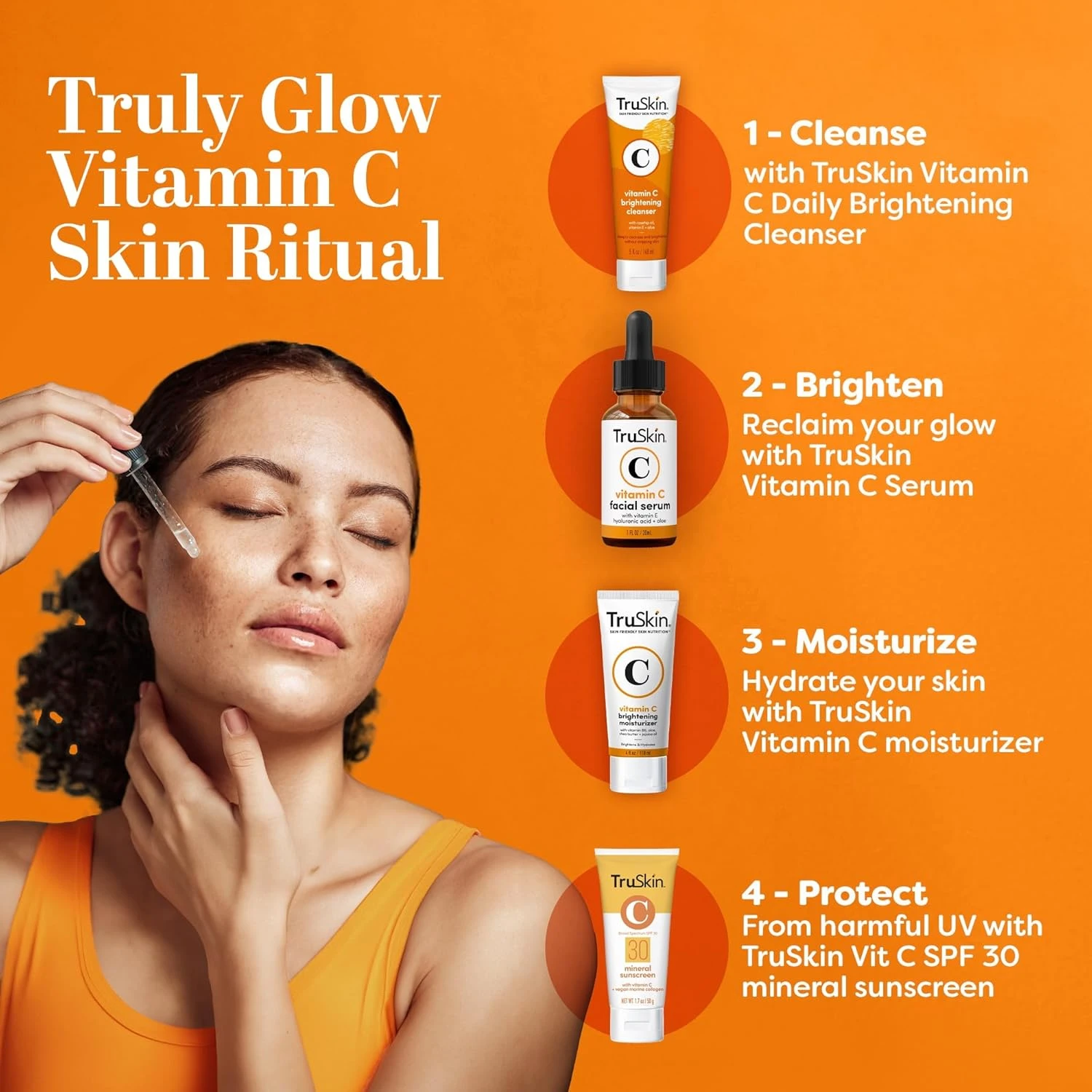 TruSkin Vitamin C Serum For Face – Anti Aging Formula with Vitamin C, Hyaluronic