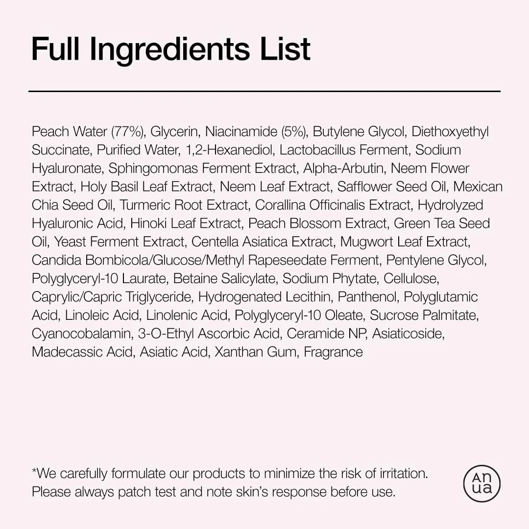 ANUA Peach 70% Niacinamide Serum brightening hydrating face serum hyperpigmentat