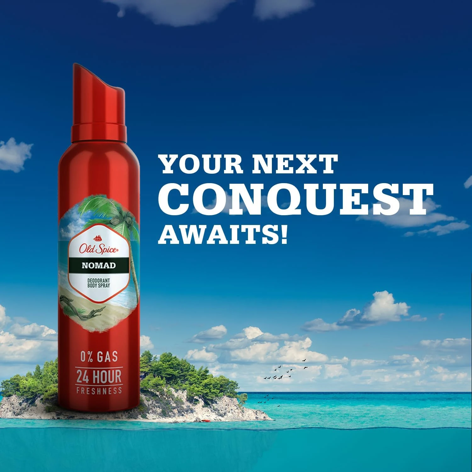 Old Spice Nomad No Gas 24 hour Long Lasting Freshness Deodorant Perfume Body Spr