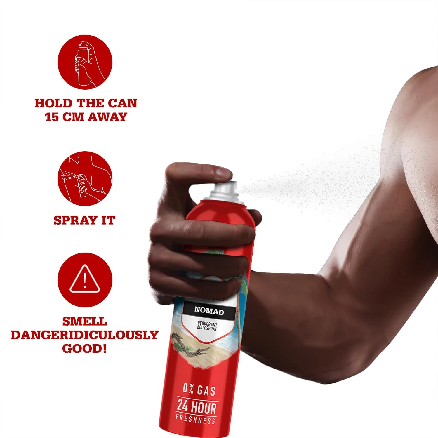 Old Spice Nomad No Gas 24 hour Long Lasting Freshness Deodorant Perfume Body Spr