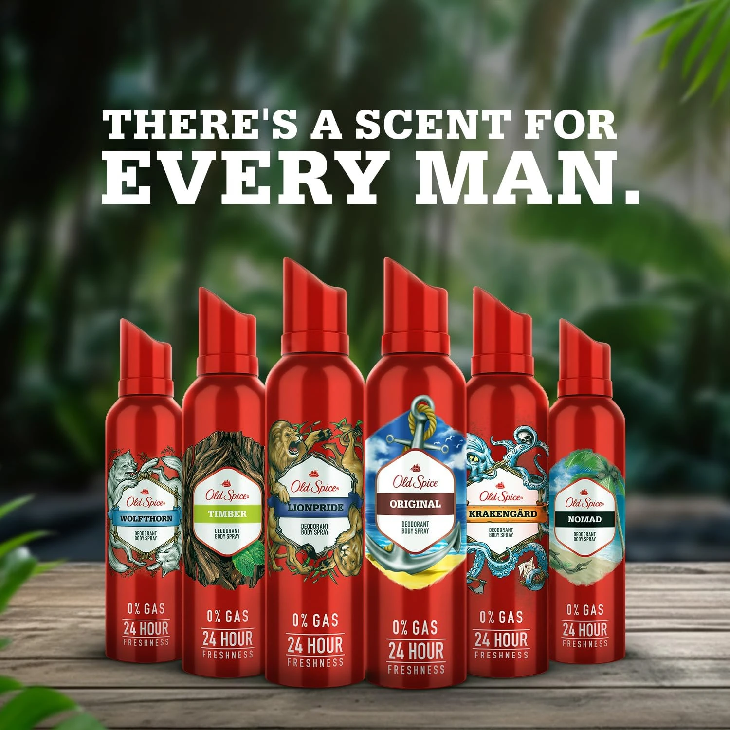 Old Spice Nomad No Gas 24 hour Long Lasting Freshness Deodorant Perfume Body Spr