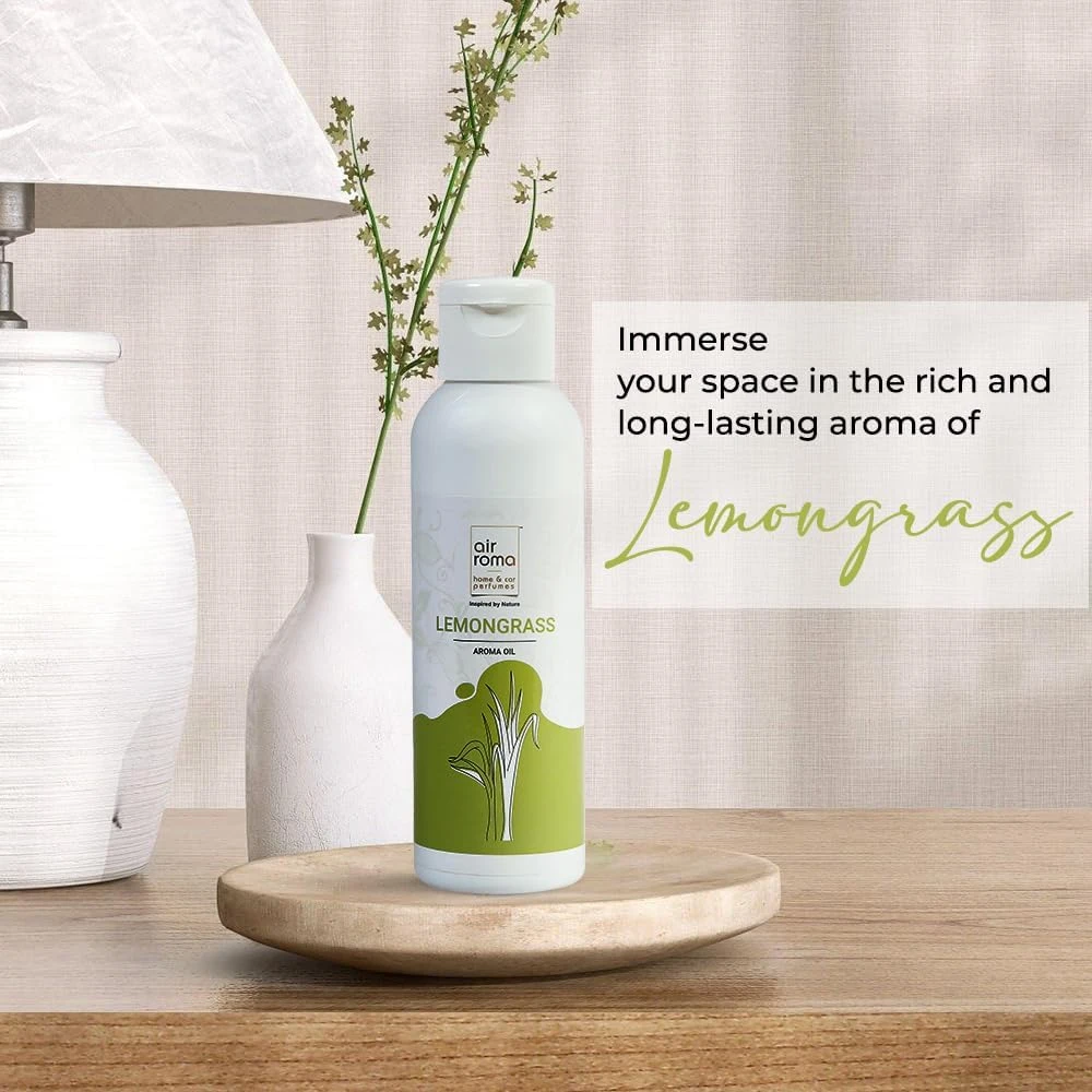 AIR-ROMA Pure, Natural and Undiluted Lemon Grass Aroma Diffuser Oil, 100ml | Str