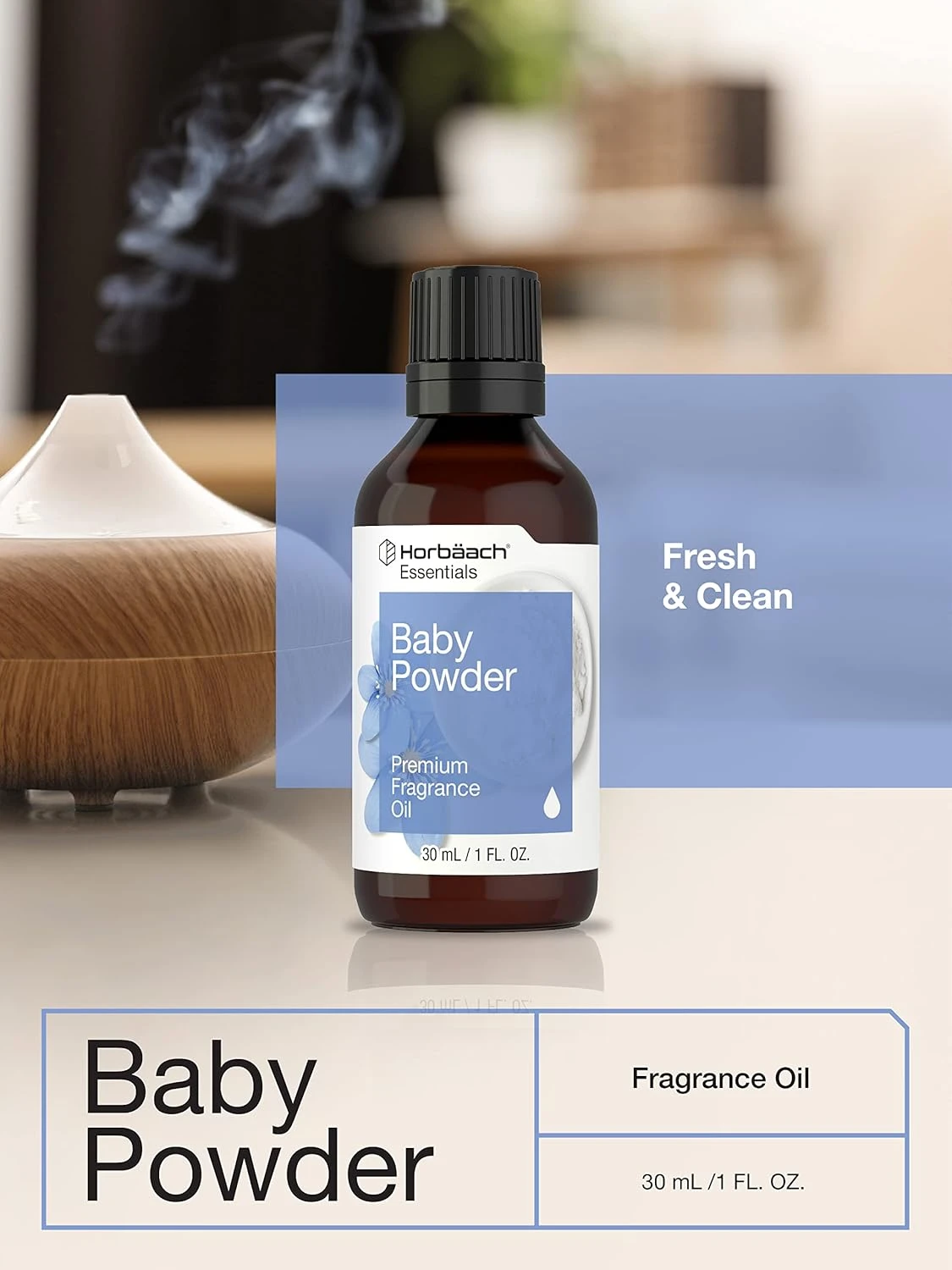 Horbäach Baby Powder Fragrance Oil | 1 fl oz (30ml) | Premium Grade | for Diffus