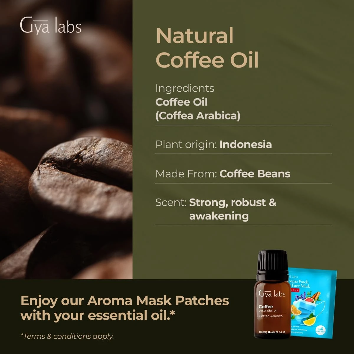 Gya Labs Coffee Essential Oil for Diffusers - 0.34 Fl Oz - 100% Pure Natural Cof