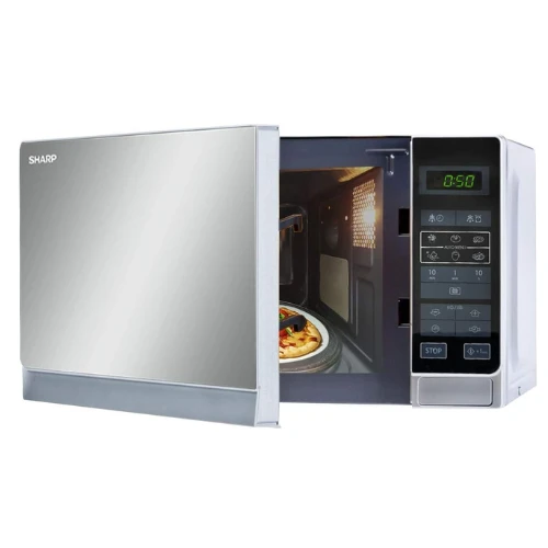 Sharp 20 Liter Digital Solo Microwave, Silver R-20Mt-S With 6 Auto Cooking Menu'
