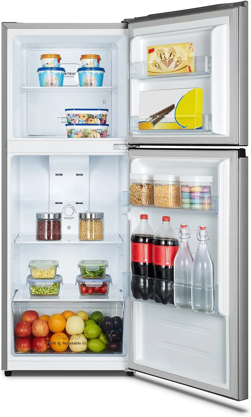 Hisense Refrigerator 264 Liter Top Mount Double Door Silver Model Rt264N4Dgn"Min