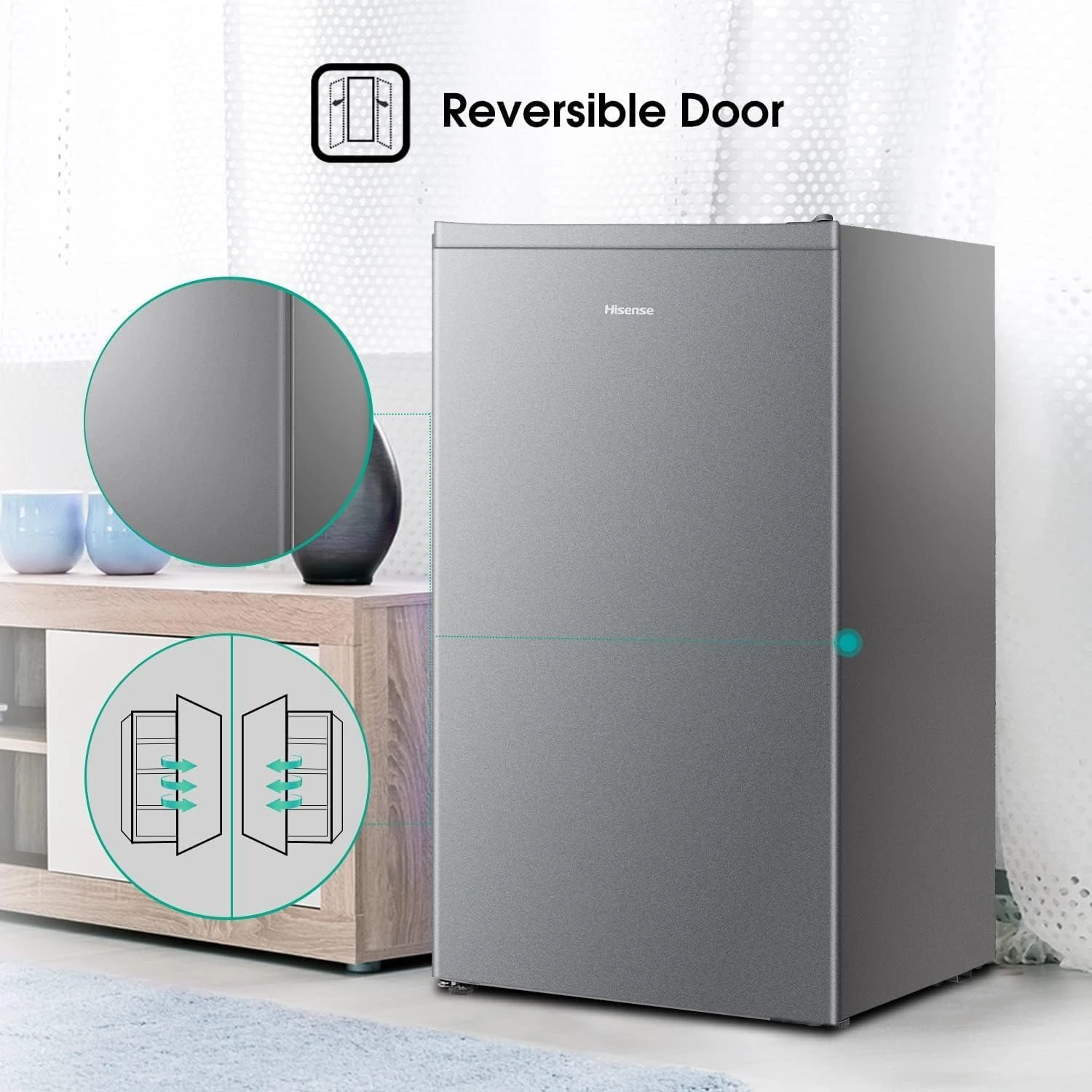 Hisense Single Door Refrigerator 122 Liter Rr122D4Asu Silver Compressor Warranty