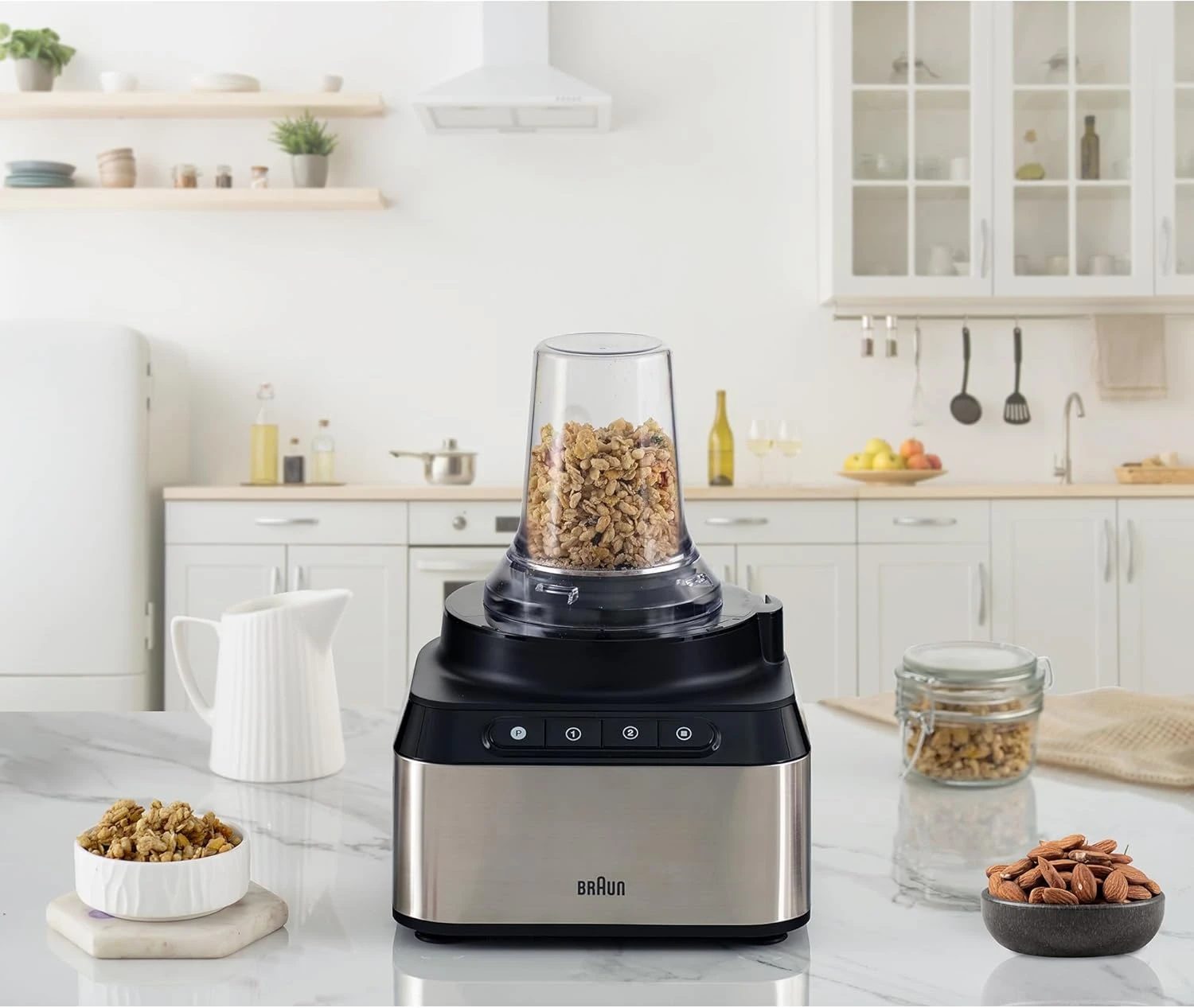 Braun Fp 3235 Si Purease 12 In 1 Food Processor, 800W, 2.1L Bowl, Metal Design, 