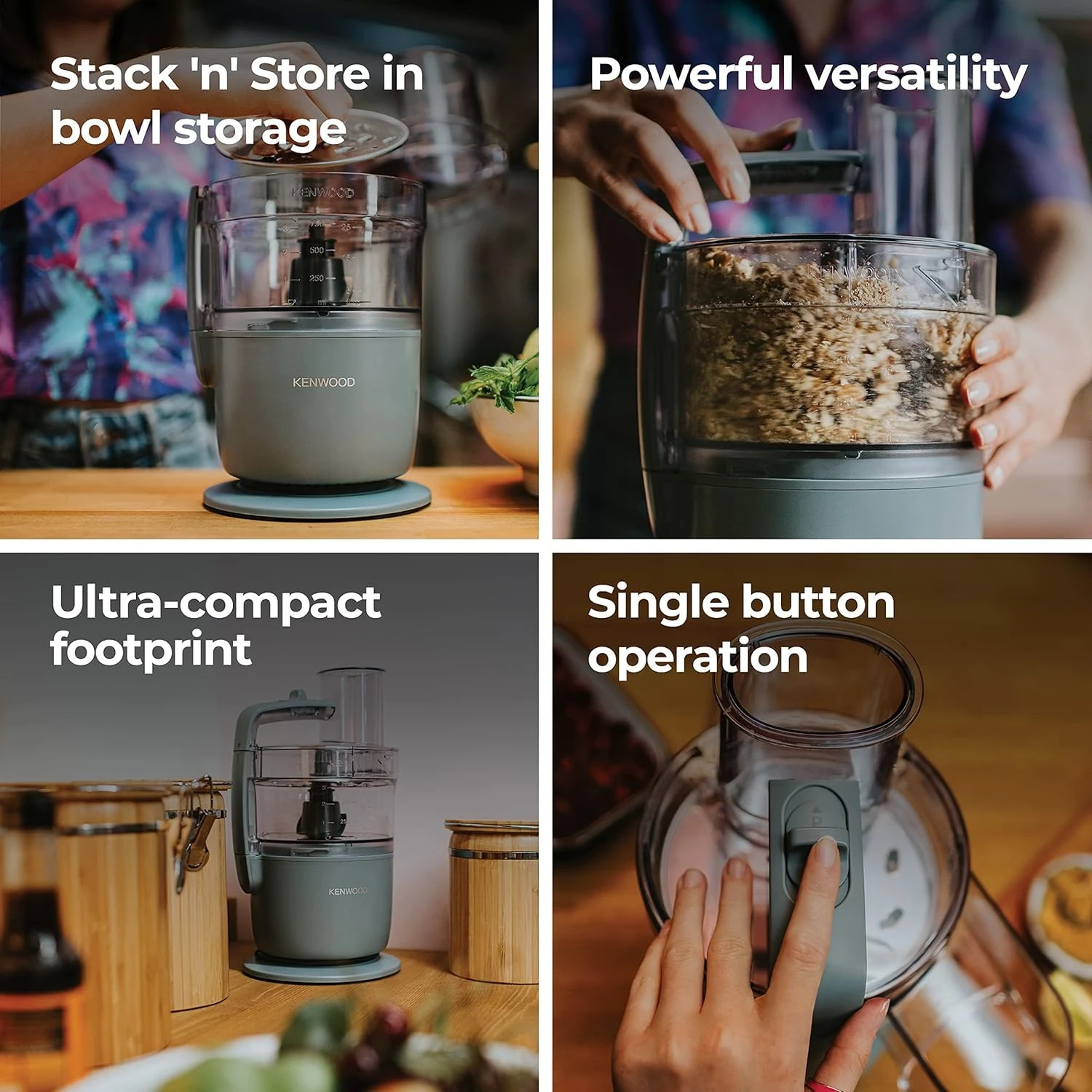 KENWOOD 2-in-1 Food Processor + Chopper 650W with 360° EXPRESS SERVE for Limitle