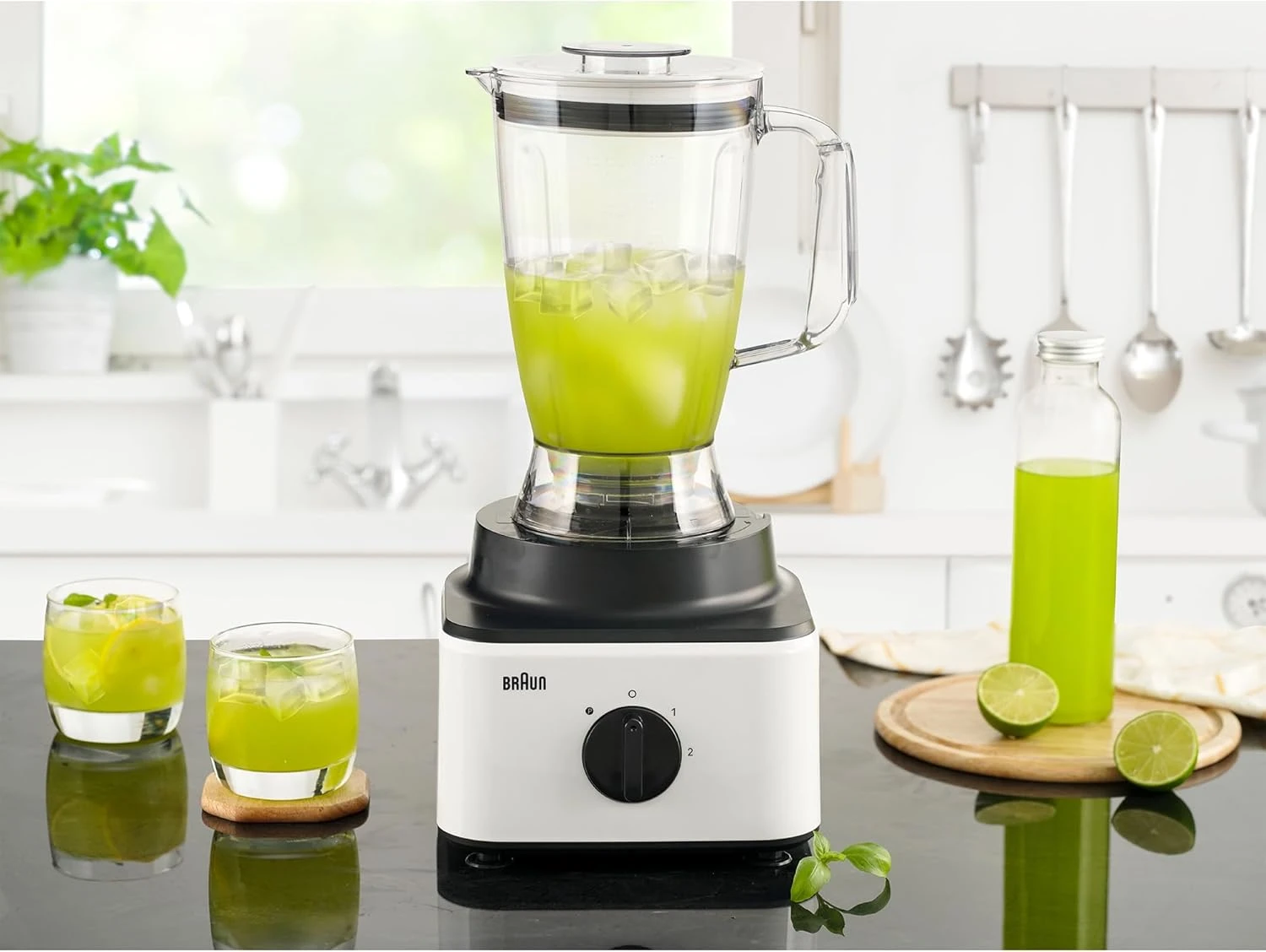 Braun Food Processor 8 in 1 System, 750 Watts, 2.1 L Bowl Capacity, 1.8 L Blende