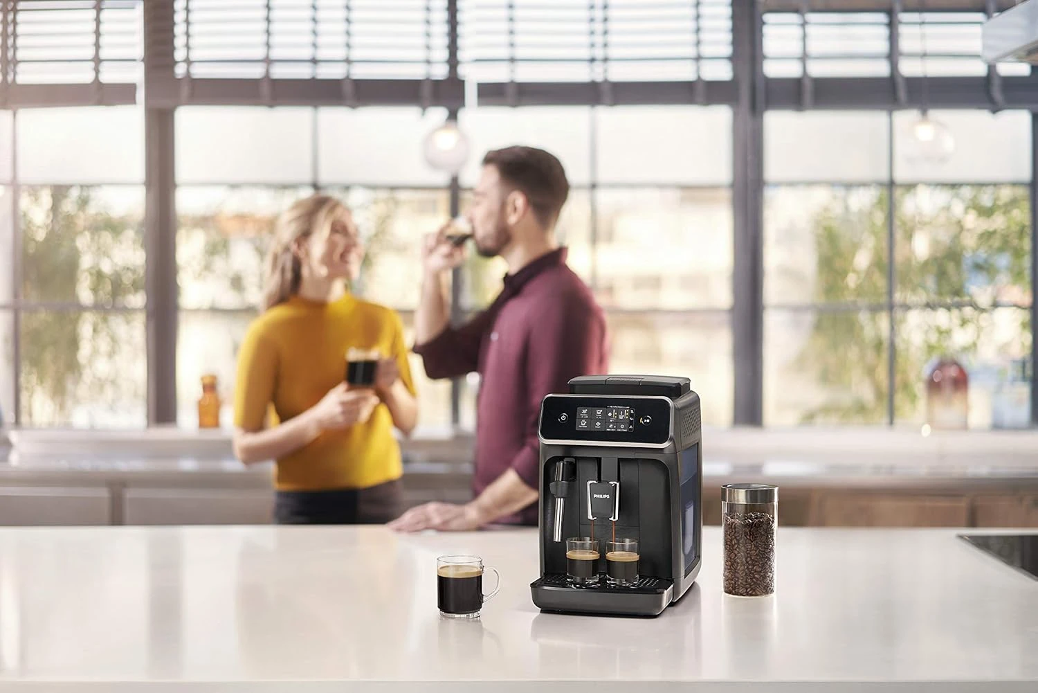 Philips Series 2200 Fully Automatic Espresso Machine - 1500W, 1.8L Water Capacit