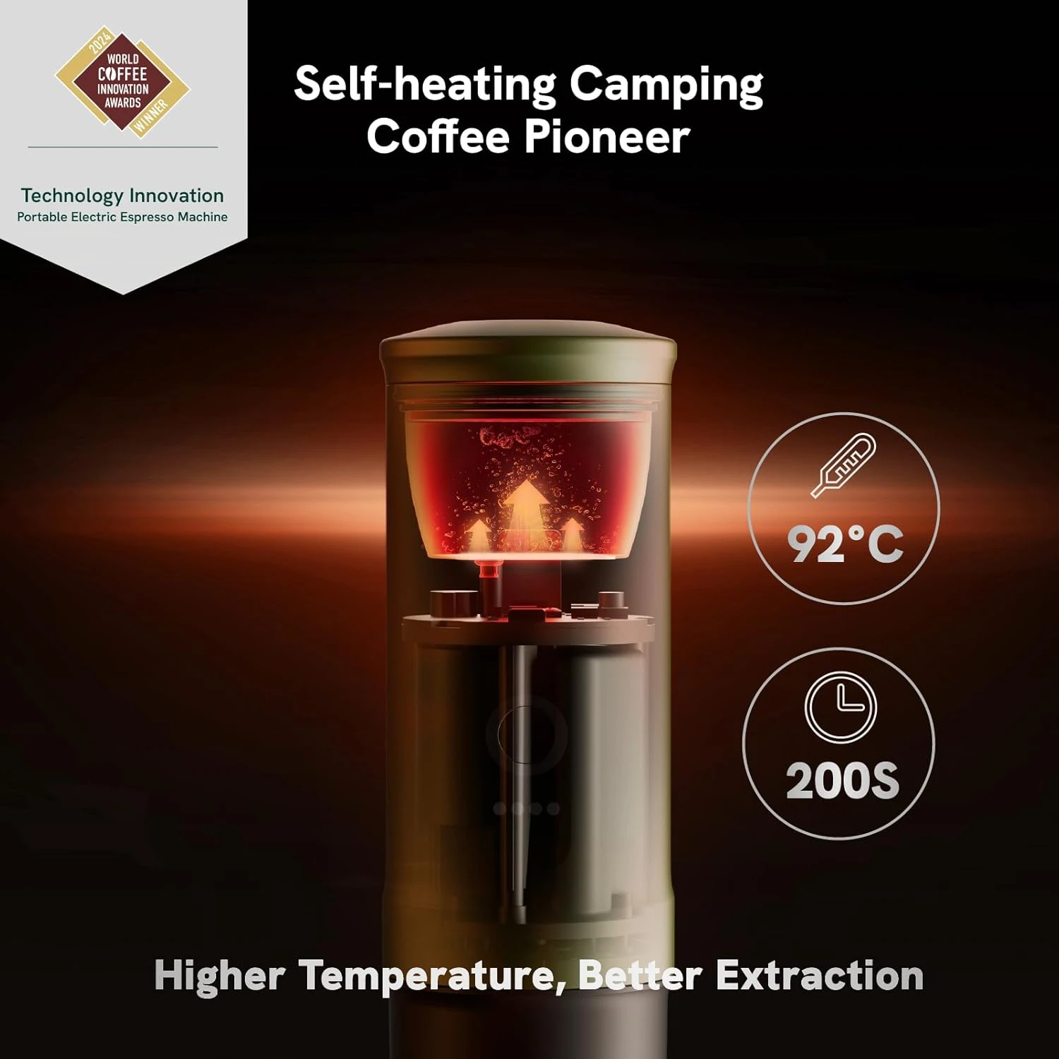 Outin Nano Portable Electric Espresso Machine with 3-4 Min Self-Heating, 20 Bar 