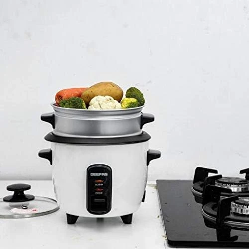 Geepas-Automatic Rice Cooker 3 in 1 Functions Non-Stick Inner Pot Automatic Shut