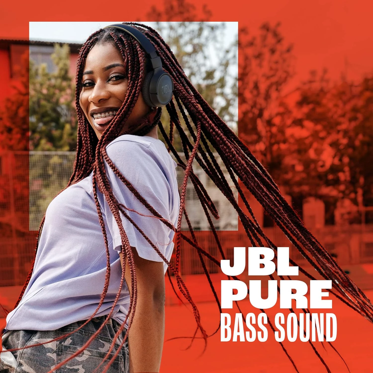 JBL Tune 520BT Wireless On-Ear Headphones, Pure Bass Sound, 57H Battery with Spe