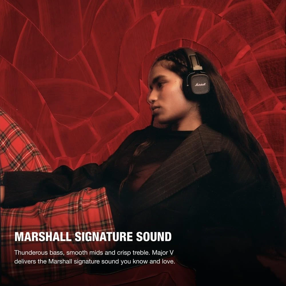 Marshall Major V Bluetooth Headphones - Foldable Bluetooth Wireless Headphones B