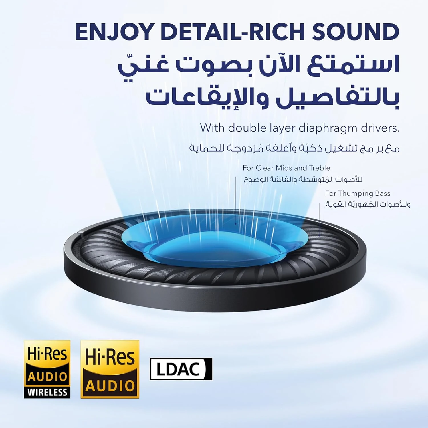 soundcore by Anker Space Q45 Adaptive Active Noise Cancelling Headphones, Reduce