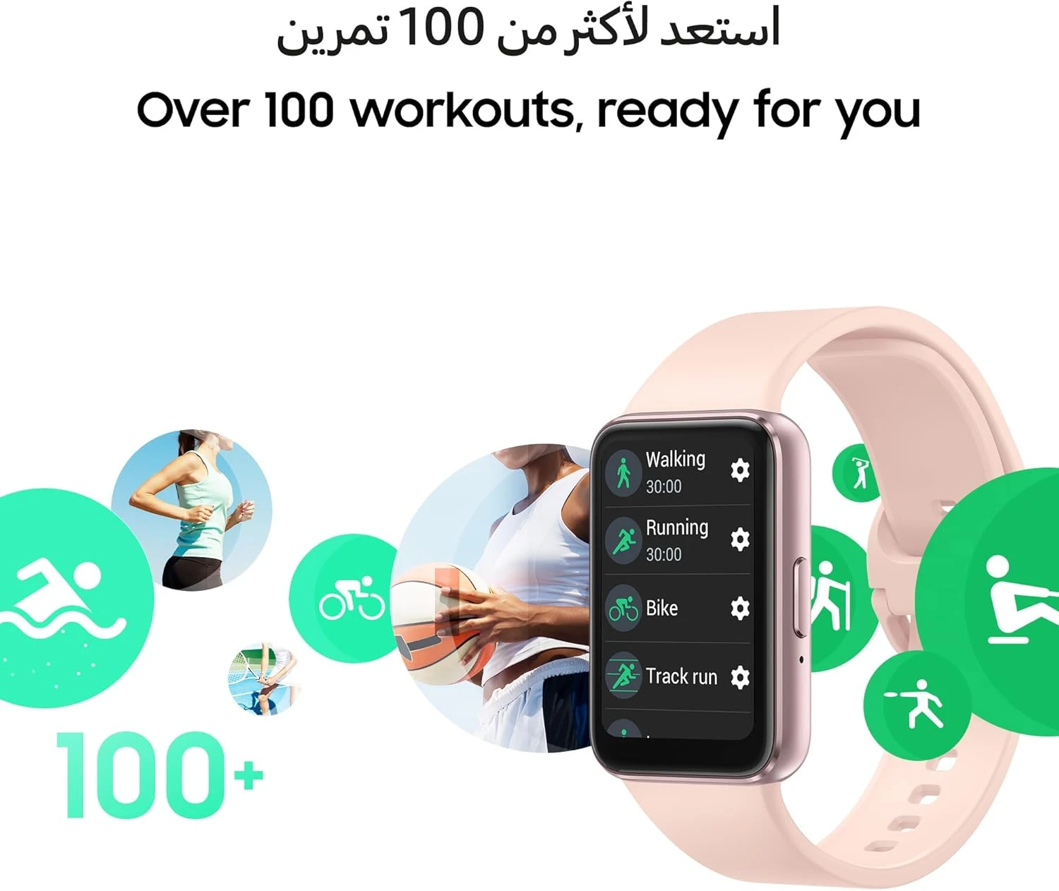 Samsung Galaxy Fit3 Smartwatch, Exercise and Sleep Tracking, Fall Detection, Blu
