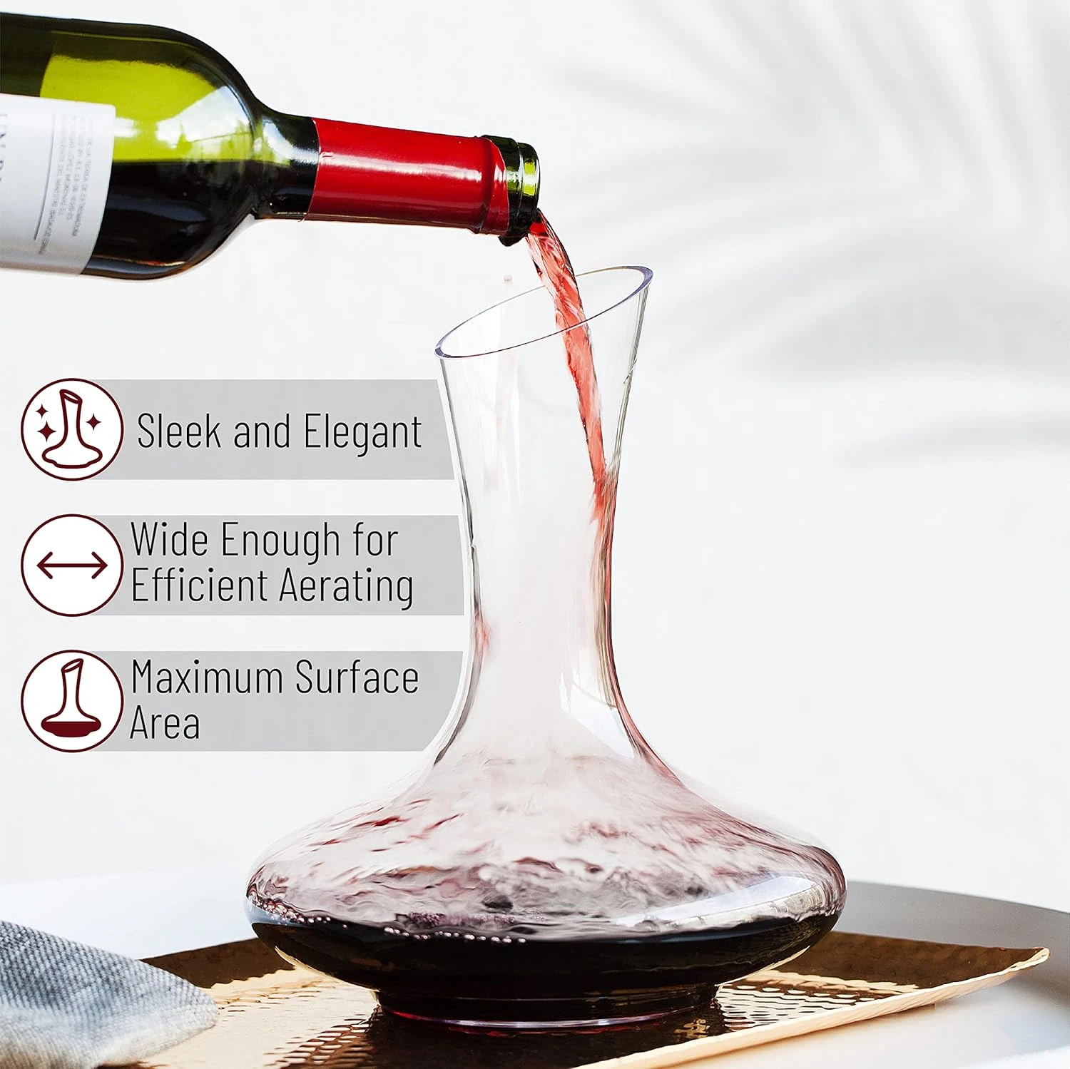 BTaT- Wine decanter, 40 oz, Wine Carafe, Wine Decanters and Carafes, Wine Carafe