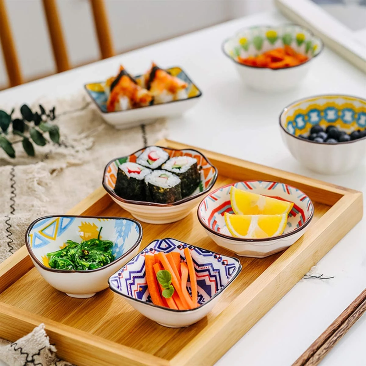 RareCi Dip Bowls 4 Oz - 6-Pack Little Dipping Bowl Set - Strong Ceramic Mini Bow