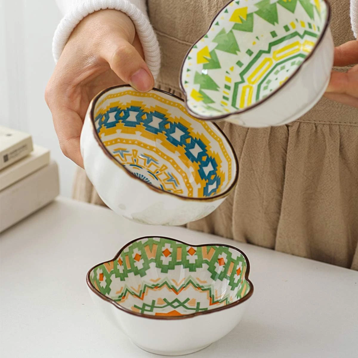 RareCi Dip Bowls 4 Oz - 6-Pack Little Dipping Bowl Set - Strong Ceramic Mini Bow