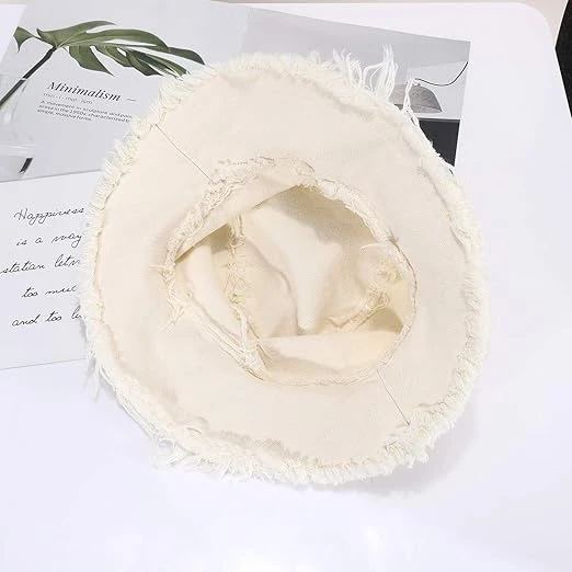 boderier Sun Hats for Women Summer Casual Wide Brim Cotton Bucket Hat Beach Vaca