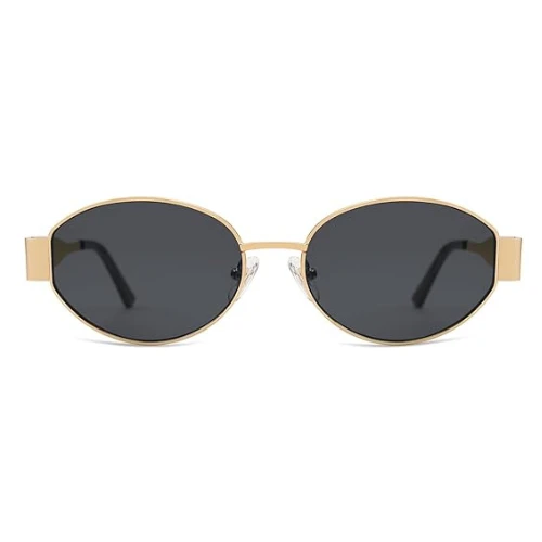 SOJOS Retro Oval Sunglasses for Women Men Trendy Sun Glasses Classic Shades UV40