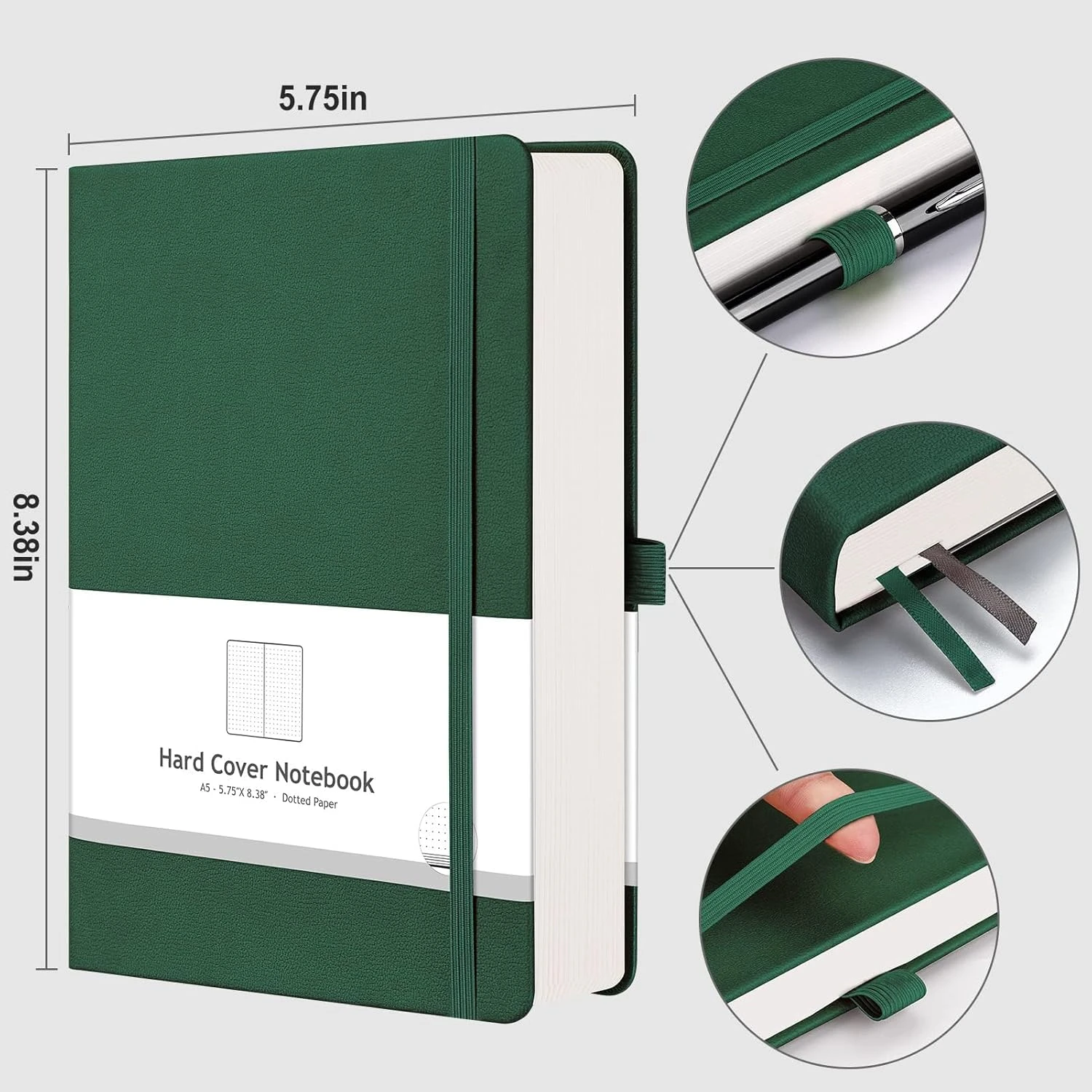 Bullet Dotted Journal - 320 Numbered Pages Dot Grid Notebook A5 Thick Journal, 1
