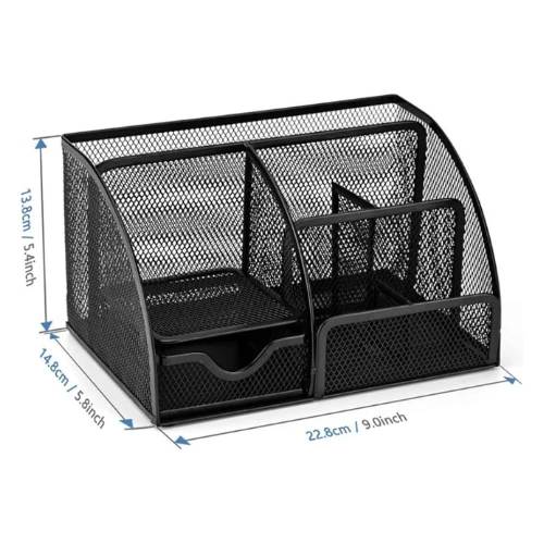 CLOUDFOUR Mesh Desk Organizer Office Supplies Multi-Functional Caddy Pen Holder 