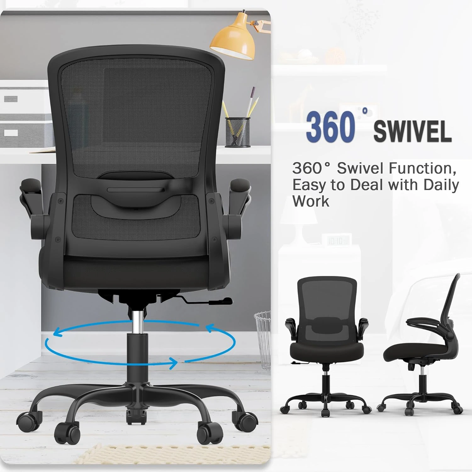 Ergonomic Office Chair - BIFMA Certified High Back Mesh Desk Chair with Adjustab