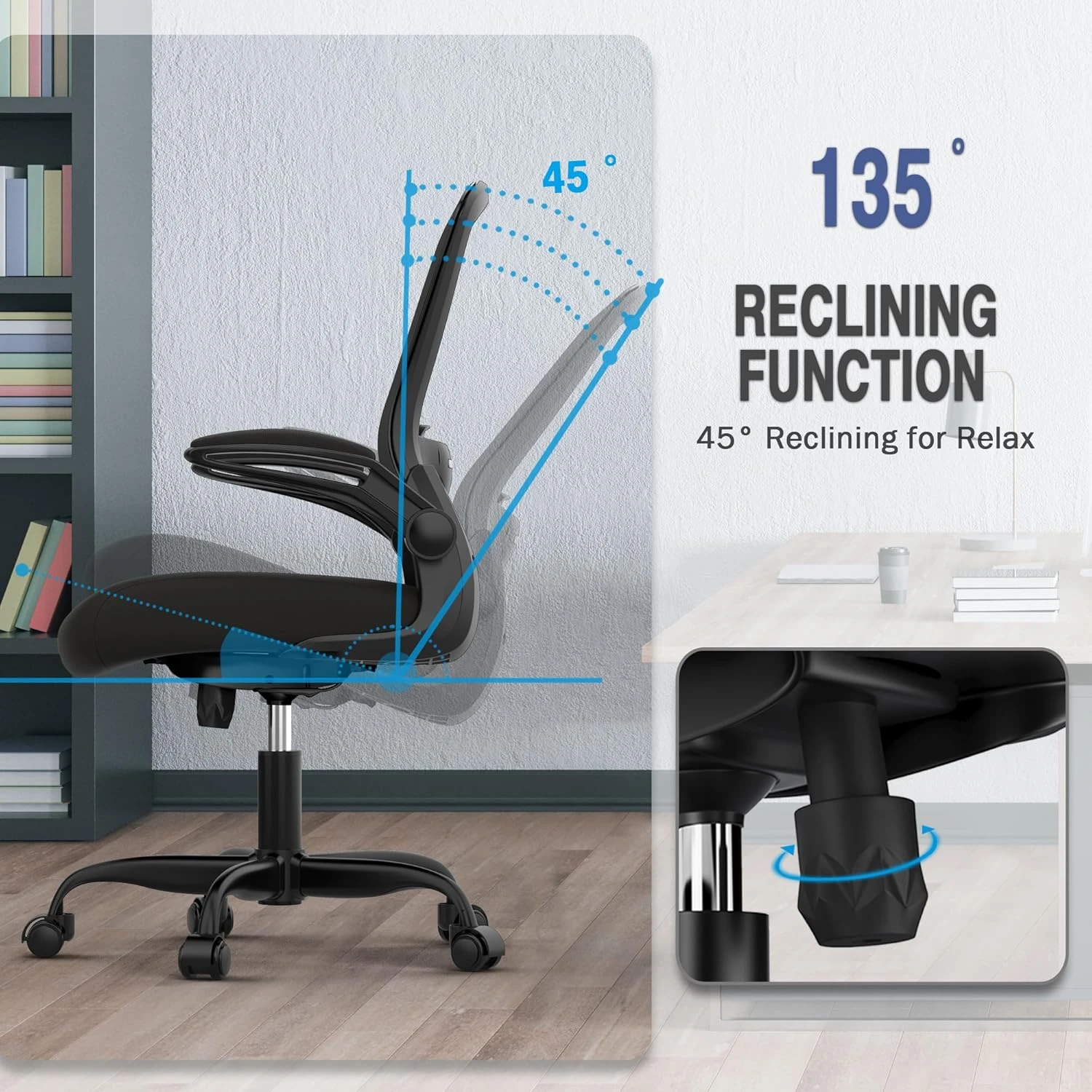 Ergonomic Office Chair - BIFMA Certified High Back Mesh Desk Chair with Adjustab