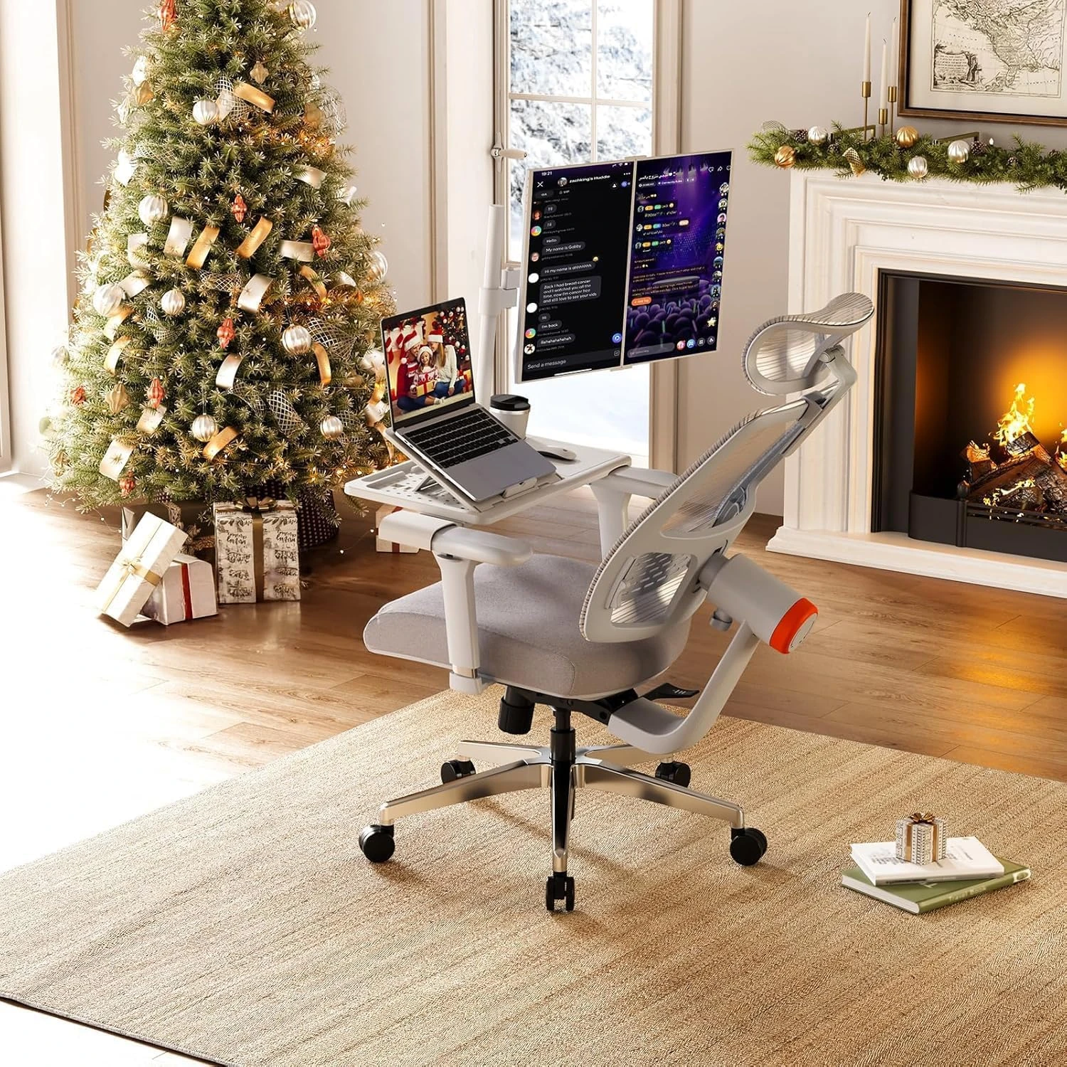 DROGO Ergonomic Office Chair for Work from Home, High Back Computer Chair with A