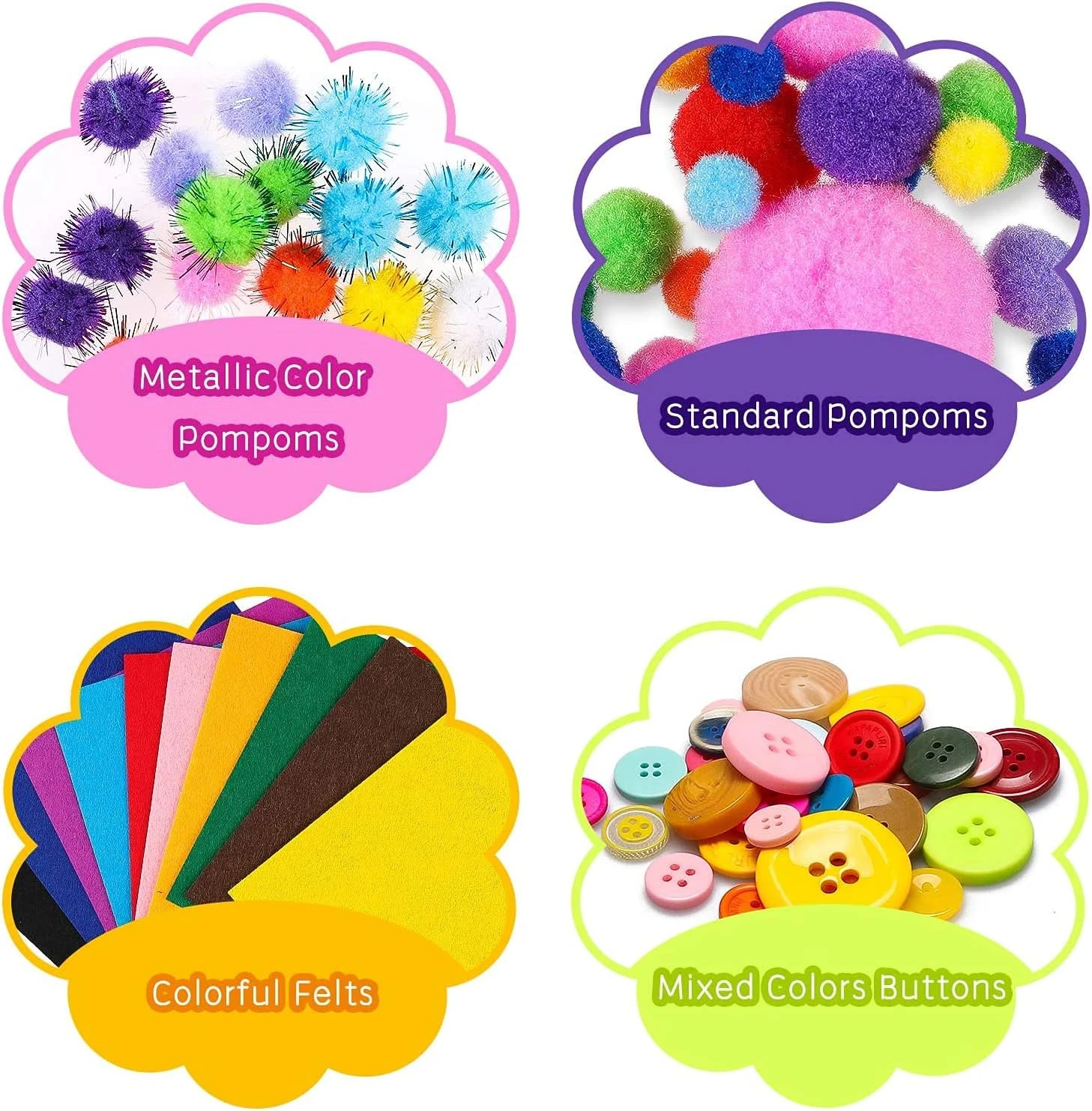 Mumoo Bear 1000PCS Arts and Crafts Supplies for Kids Toddler DIY Art Craft Kits 