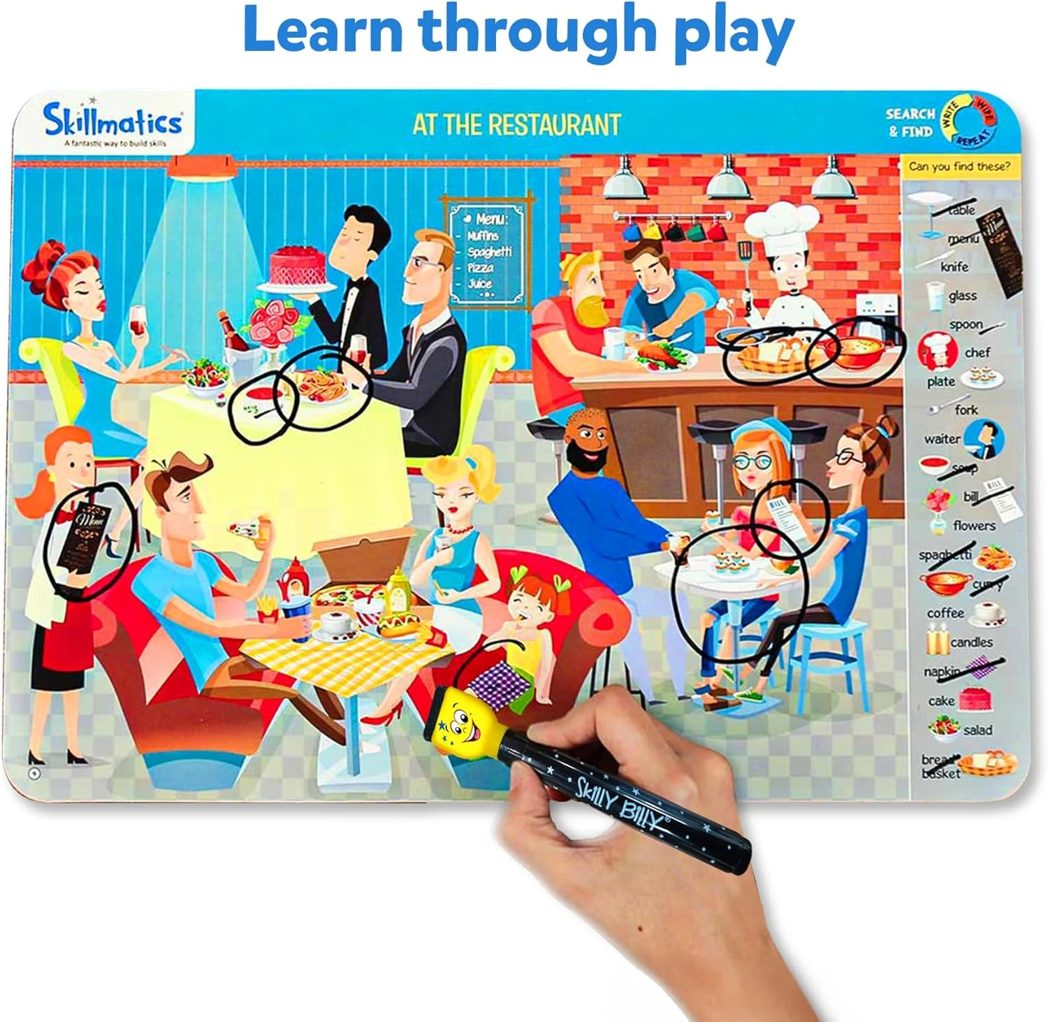 Skillmatics Search and Find Educational Game - Reusable Preschool Learning Activ