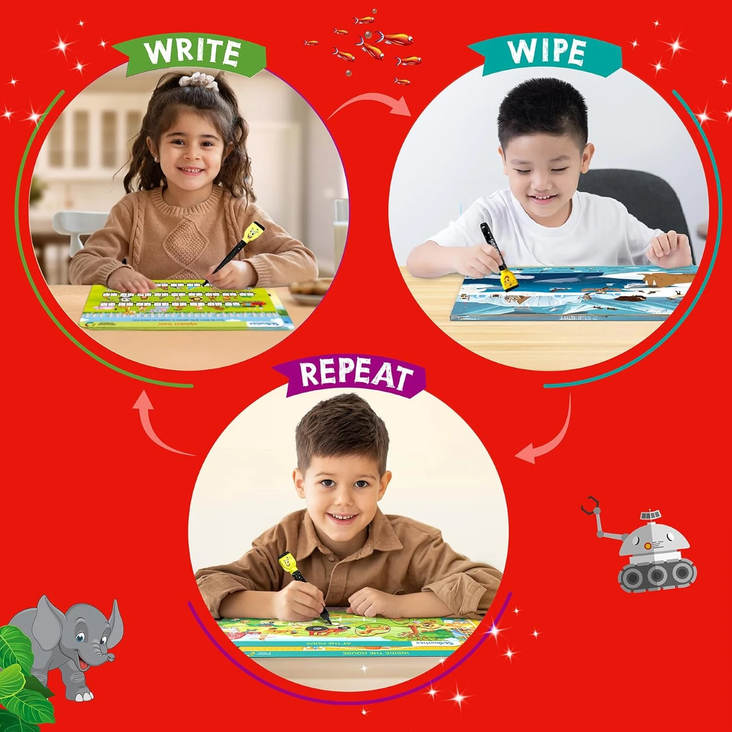Skillmatics Search and Find Educational Game - Reusable Preschool Learning Activ