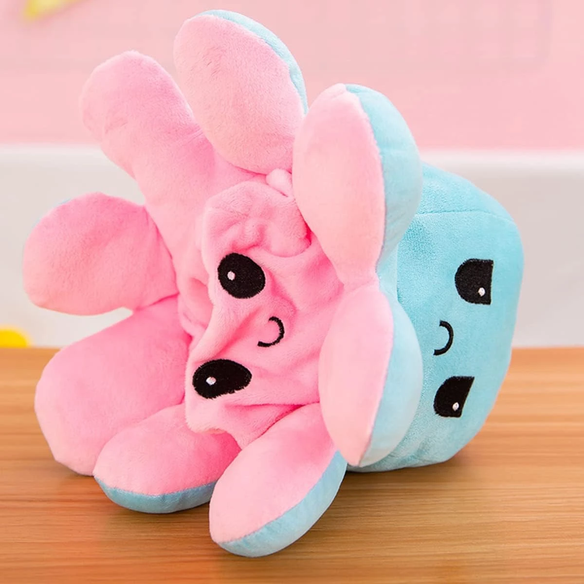 ECVV Reversible Octopus Plush Doll Baby Reversible Plushie Stuffed Animal Cute O