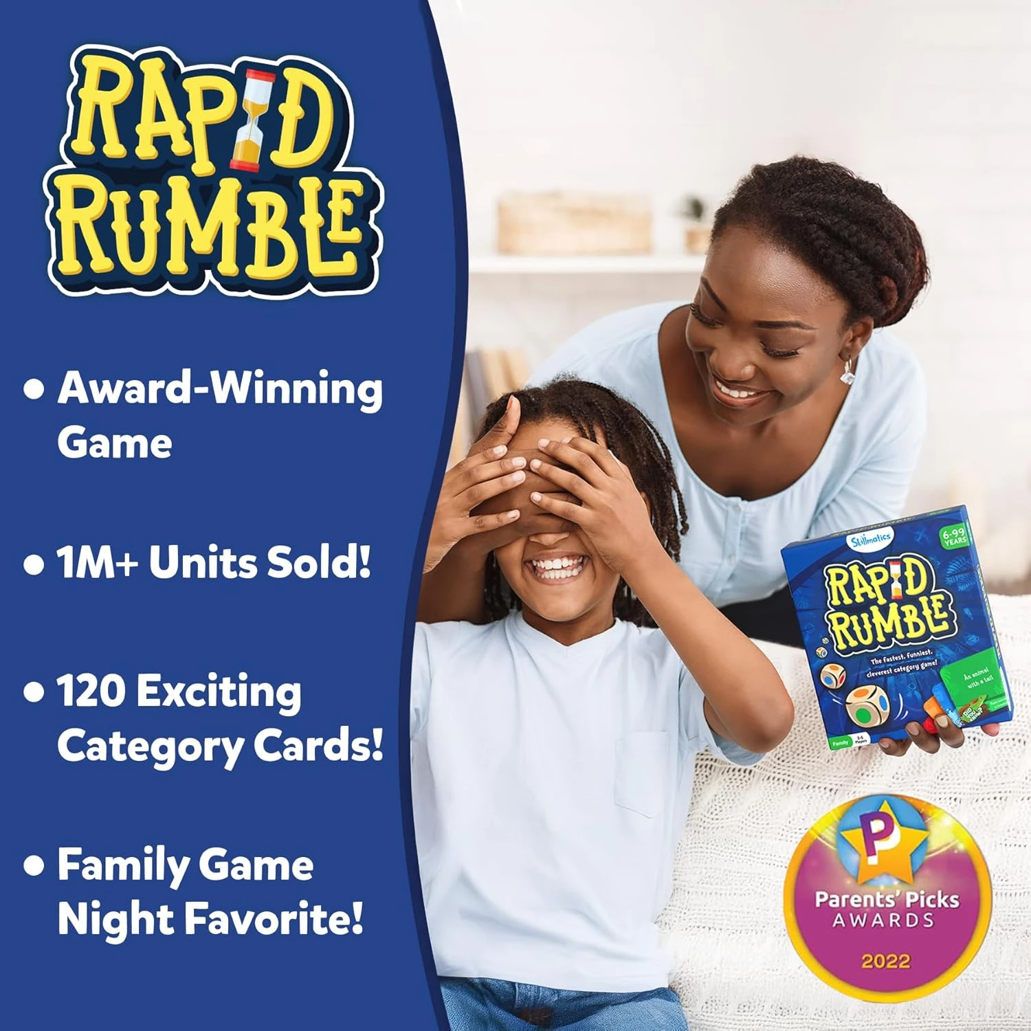 Skillmatics Rapid Rumble - Fast-Paced Board Game for Kids, Teens & Adults, Fun f