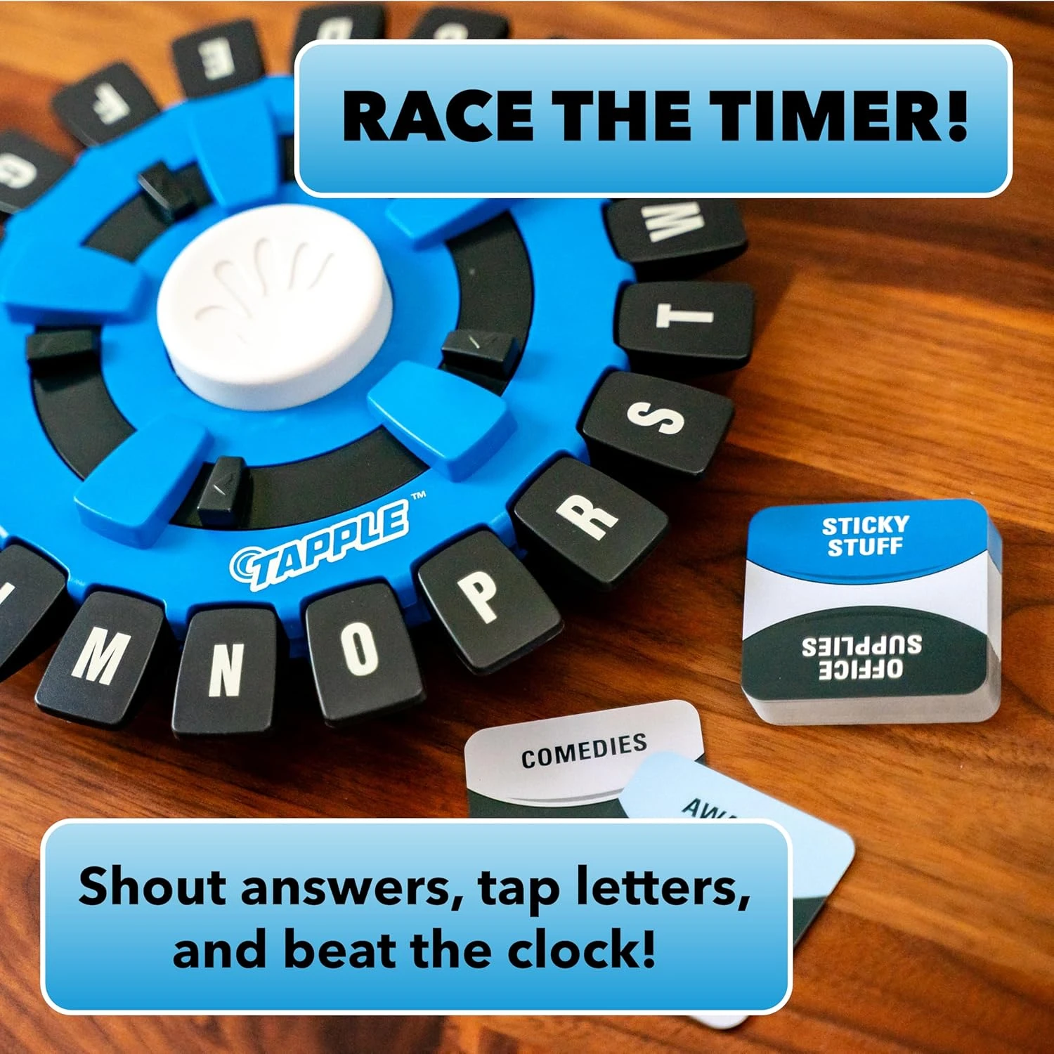 USAOPOLY TAPPLE® Word Game | Fast-Paced Family Board Game | Choose a Category & 