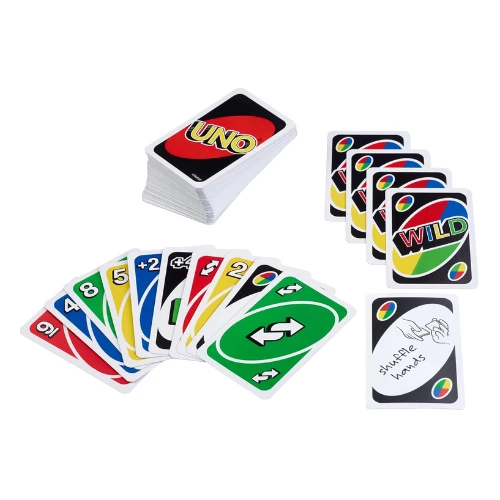 Mattel Games UNO: Classic Card Game, Multi, 8 x 3-3/4 x 81/100 in (42003)