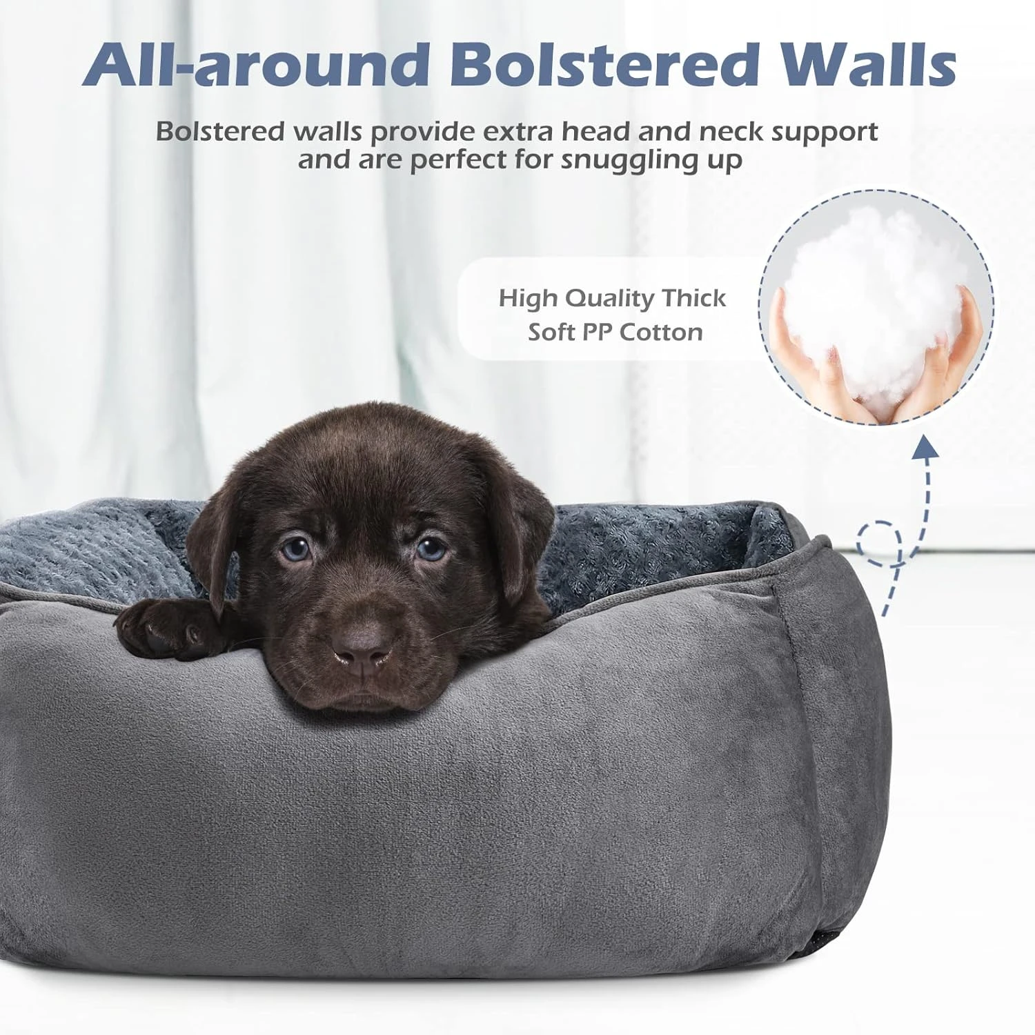 INVENHO Rectangle Dog Bed for Large Medium Small Dogs Machine Washable Sleeping 
