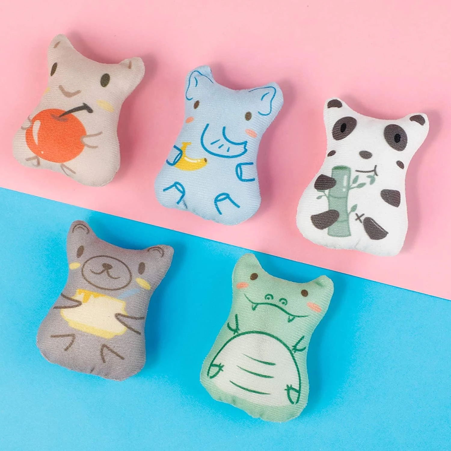 Sunscreen 5 Pack Catnip Toys, Catnip Toy Pillow, Interactive Catnip Filled Kitte
