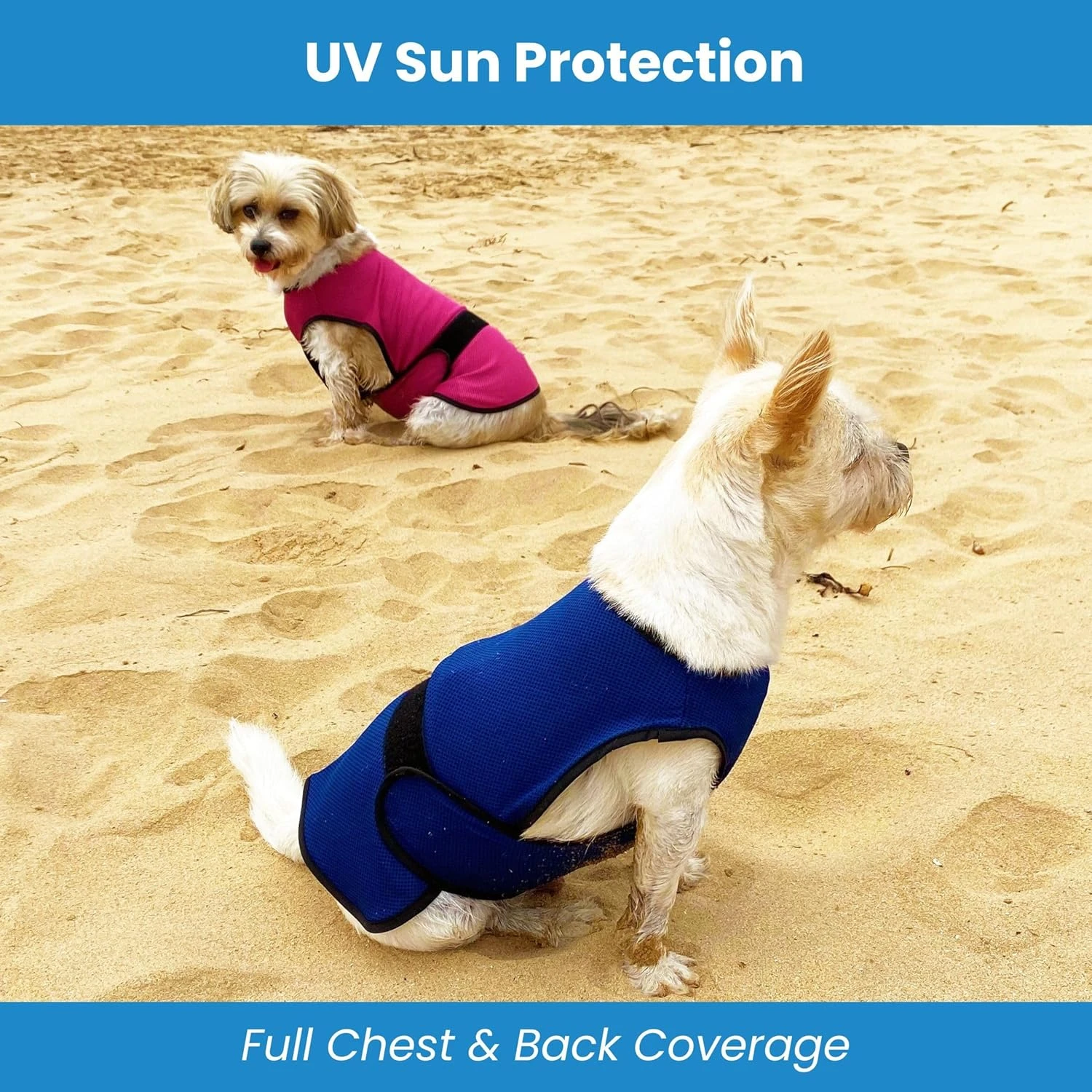 DOGZSTUFF Dog Cooling Vest. Lightweight Jacket with Evaporative Cool Microfiber 