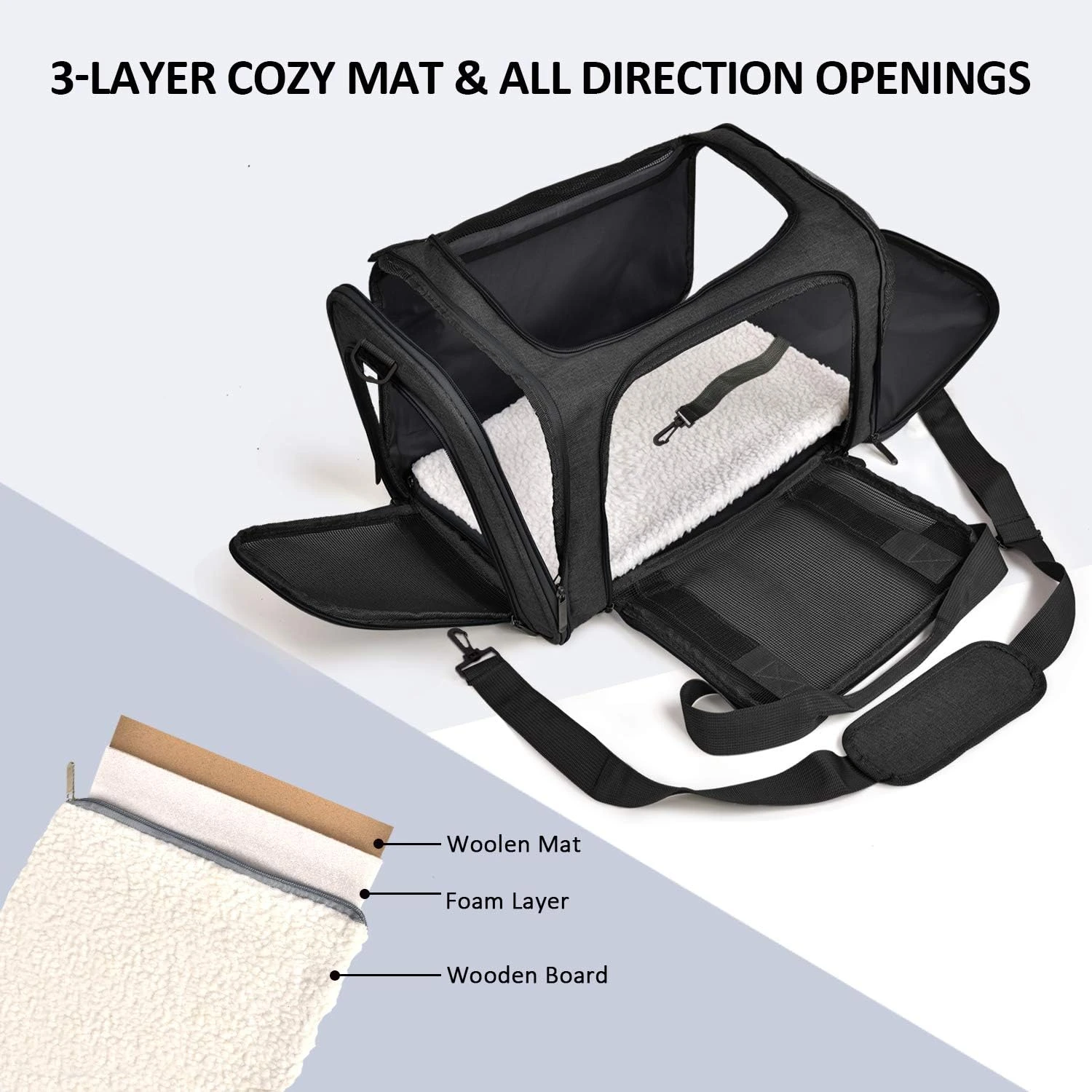 Henkelion Cat Carriers Dog Carrier Pet for Small Medium Cats Dogs Puppies up to 