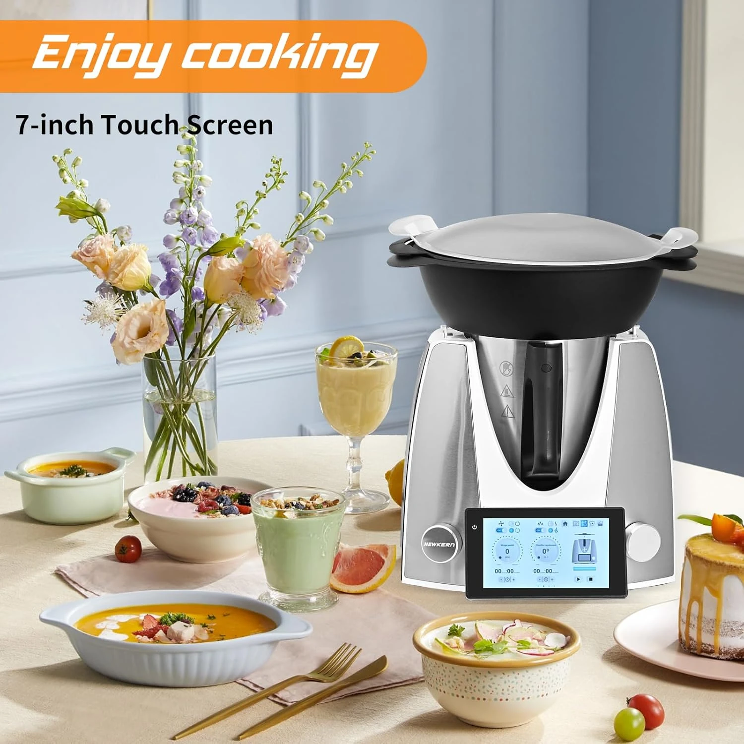 NewKern KE-7001 PRO with Built-in Scale and Guided Recipes, Multi-Functional Foo