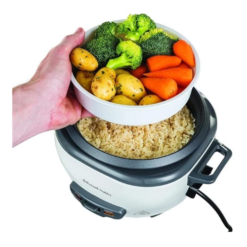 Russell Hobbs Rice Cooker Small [Medium] 0.8L (incl. steamer insert, reheat func