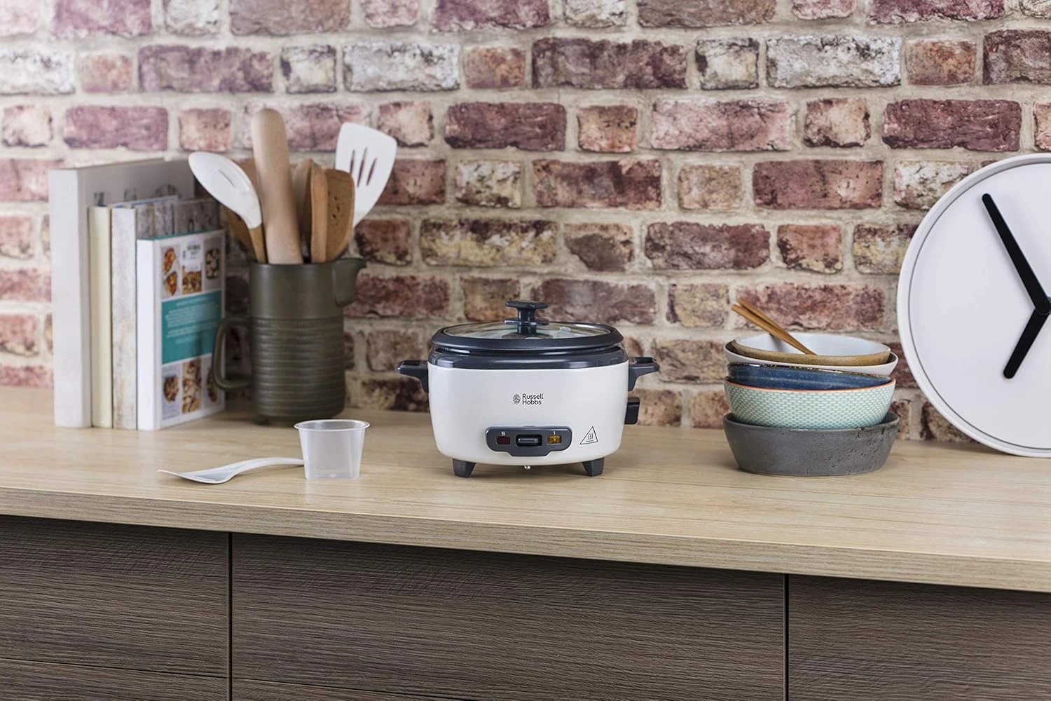 Russell Hobbs Rice Cooker Small [Medium] 0.8L (incl. steamer insert, reheat func