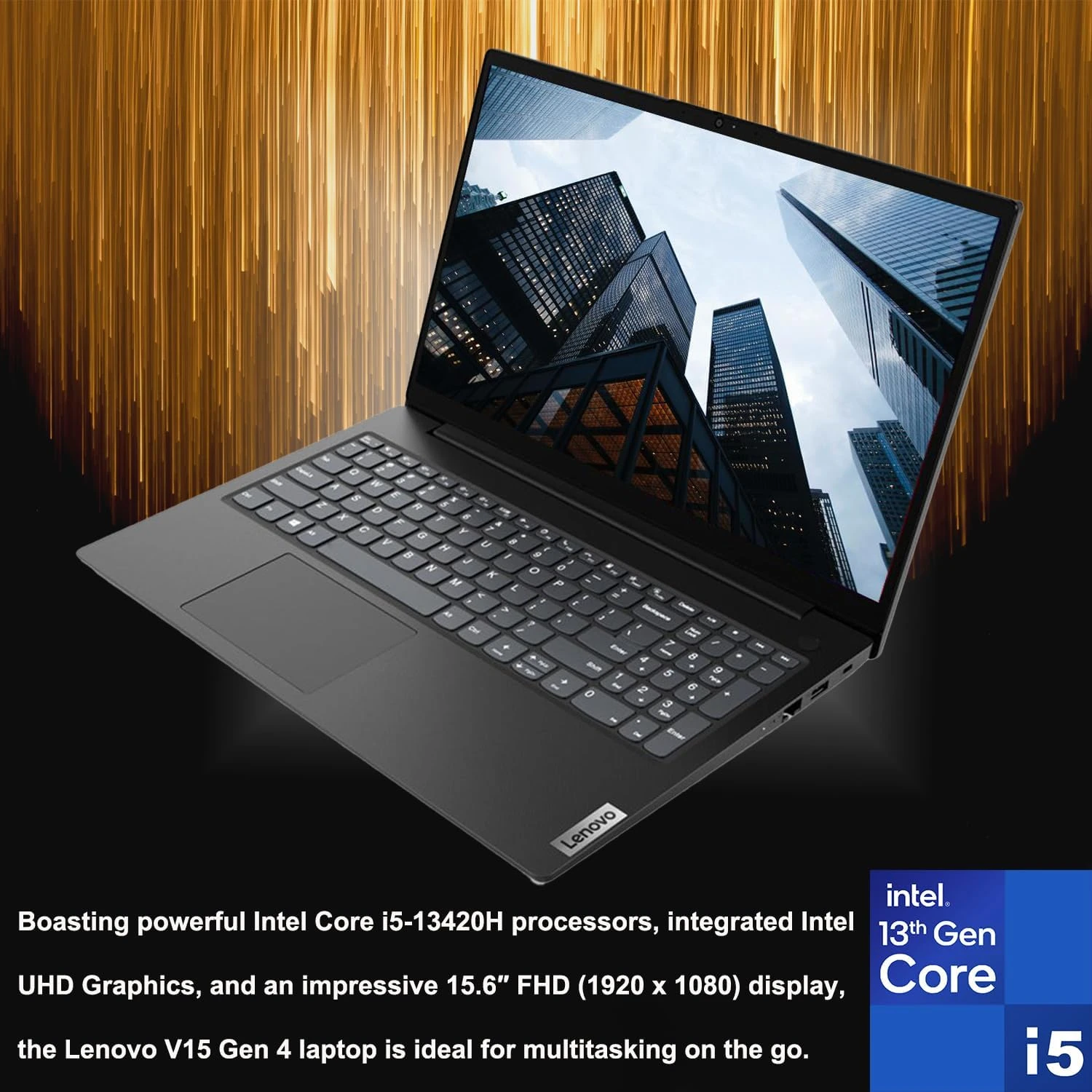 Lenovo V15 G4 15.6" FHD Business Laptop Computer, 13th Gen Intel Octa-Core i5-13