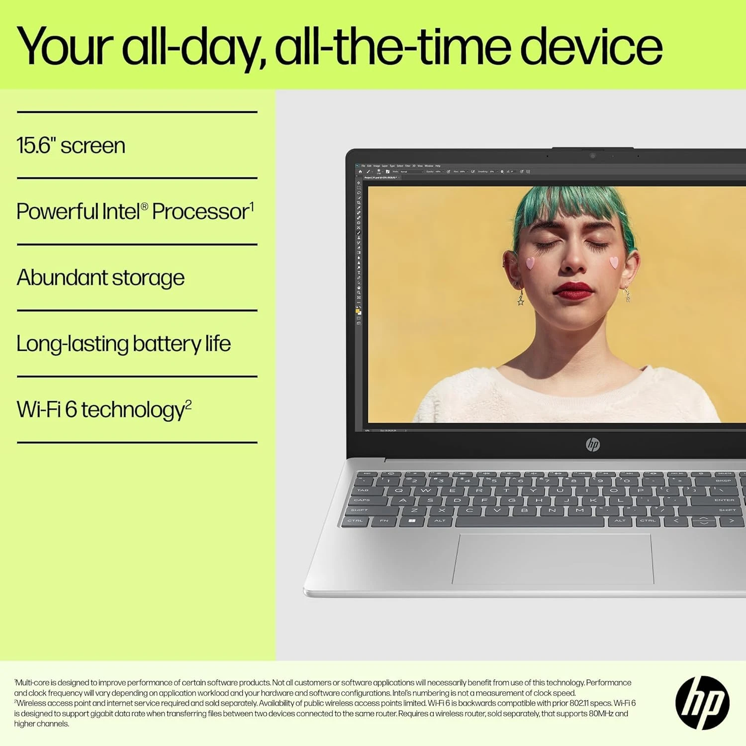 HP Laptop 15-fd0111ne, 15.6" Full HD Display, Intel® Core™ i7-1255U, 16GB RAM, 5