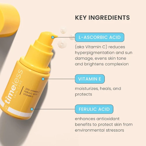 Timeless 20% Vitamin C + E Ferulic Acid Serum, 30ml, 1 fl. Oz