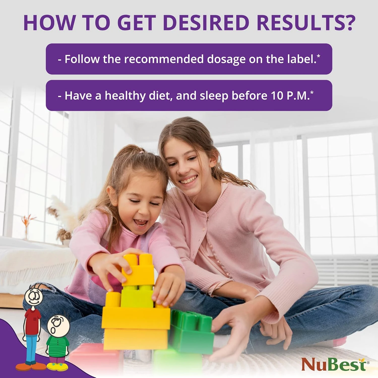 NuBest Tall for Children Age 2-9 - Advance Bone Strength & Develop (Pack 1-60 Co